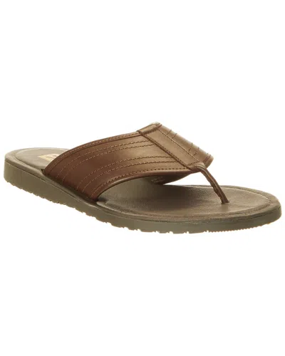 M By Bruno Magli Artemio Leather Flip-flop In Brown