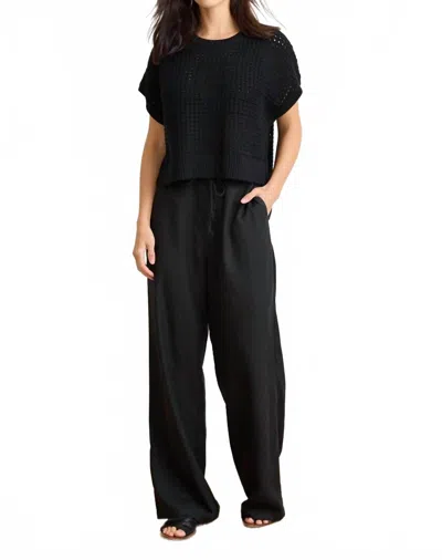 Not Monday Brynn Tie Front Pant In Black In Black