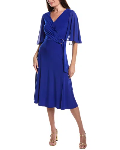 Joseph Ribkoff O-ring Tie Side Midi Dress In Multi