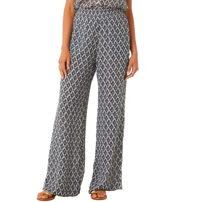 Misa Freda Chiffon Pant In Peridot Eyes In Gray