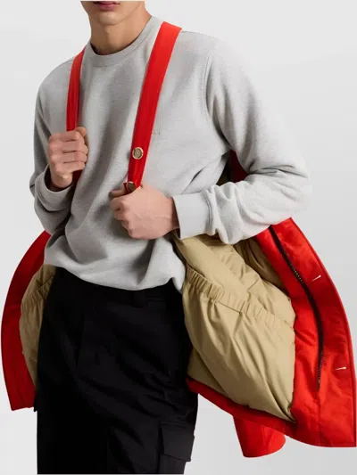 Woolrich Hooded Quilted Jackets Front Pockets In Red