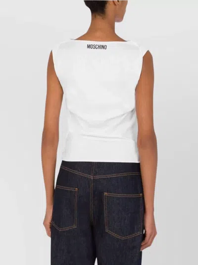 Moschino Graphic Print T-shirt With Cut-out Details In Multi