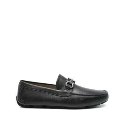 Ferragamo Flat Shoes Blacks And Greys In Black