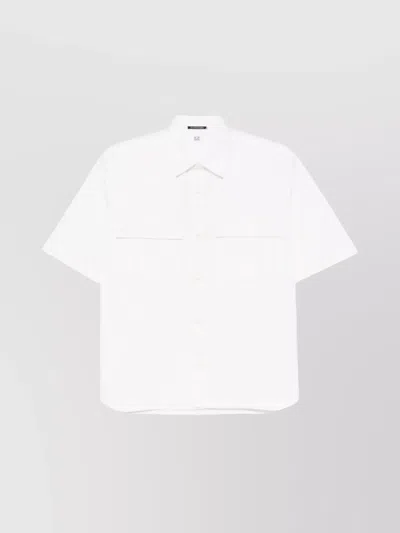 C.p. Company The Metropolis Series Gabardine Shortsleeve Shirt In White