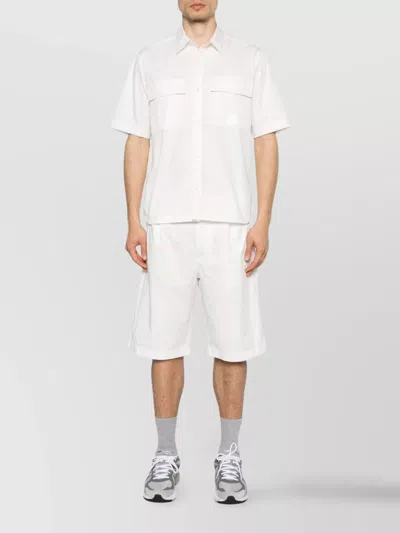 C.p. Company The Metropolis Series Gabardine Shortsleeve Shirt In White