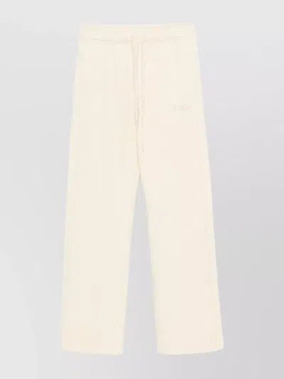 Autry Relaxed-fit Cotton Sweatpants With Drawstring Waist In Neutral