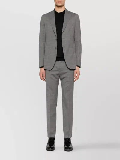 Lardini Classic Virgin Wool Crew Neck Sweater In Black