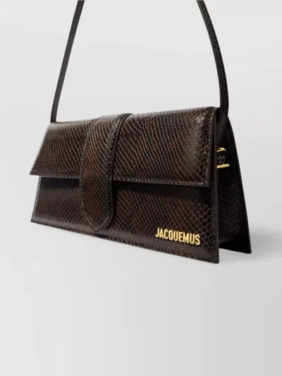 Jacquemus Long Rectangular Shoulder Bag With Snakeskin Effect