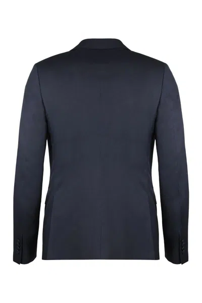 Zegna Wool Two-pieces Suit In Blue