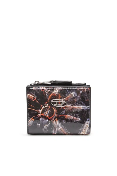 Diesel Small Wallet In Printed Glossy Pu In Multi