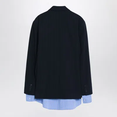 Acne Studios Layered Suit Jacket In Blue