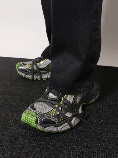 Balenciaga 3xl White/grey/green Coloured Mesh And Polyurethane Sneaker In Multi