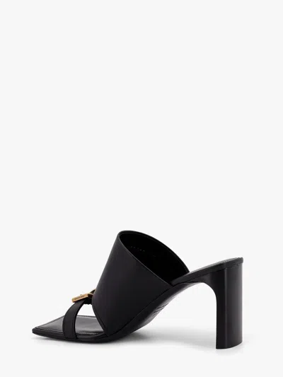 Balenciaga Bel Air Leather Sandals In Black