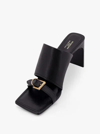 Balenciaga Bel Air Leather Sandals In Black
