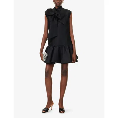 Zimmermann Sleeveless Bow Mini Dress In Black