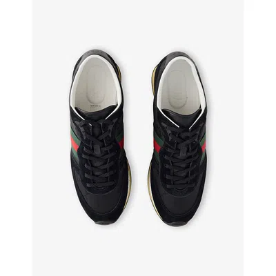 Gucci Sneaker Re-motion In Black Gg Fabric Men