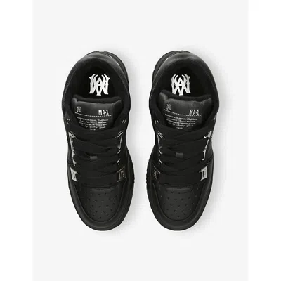 Amiri Mens  Metallic Ma-1 Leather Trainers In Black