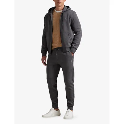 Polo Ralph Lauren Trousers Featuring Elastic Waistband And Ribbed Cuffs In Gray