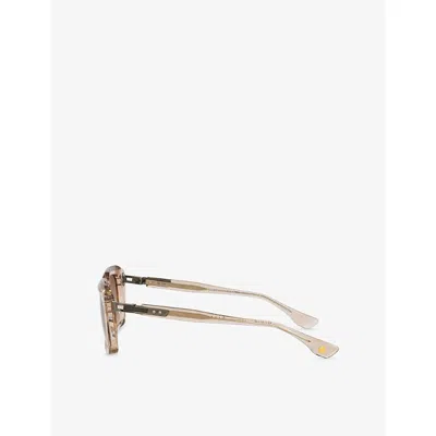 Dita Womens Brown D4000475 Grandmaster-nine Rectangular-frame Acetate Sunglasses In Brown