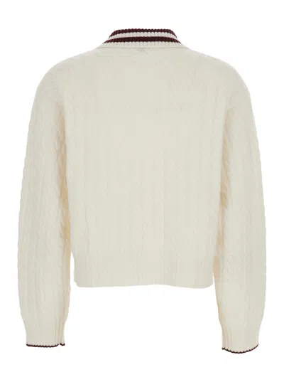 Brunello Cucinelli Sport Club Pullover With White Cashmere In Neutral