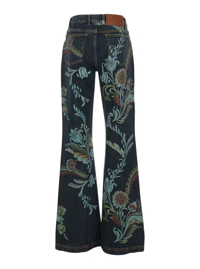 Etro Women Printed Denim In Multi