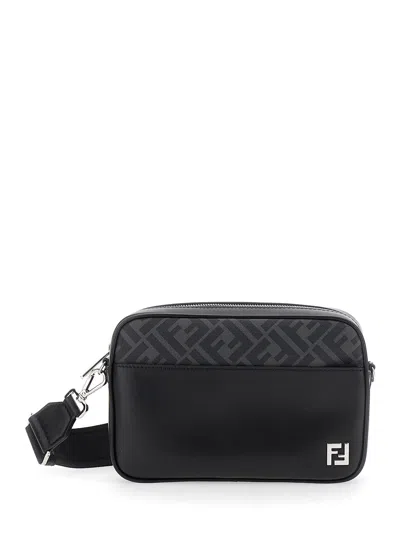 Fendi Adjustable Detachable Shoulder Strap Camera Case In Black