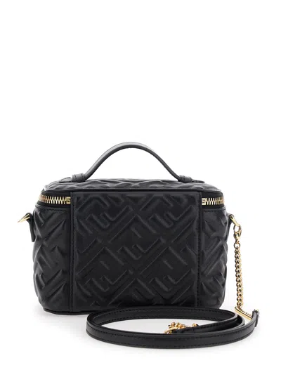Fendi Black Calf Leather Bos Taurus Shoulder Bag In Black