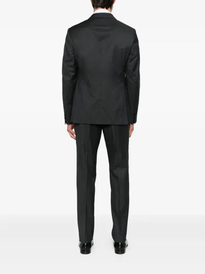 Zegna Three-button Suit In Black