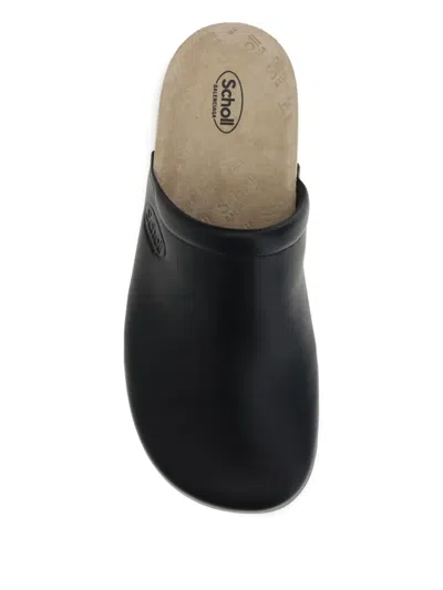 Balenciaga Men Leather Mules With Cork Insole In Black