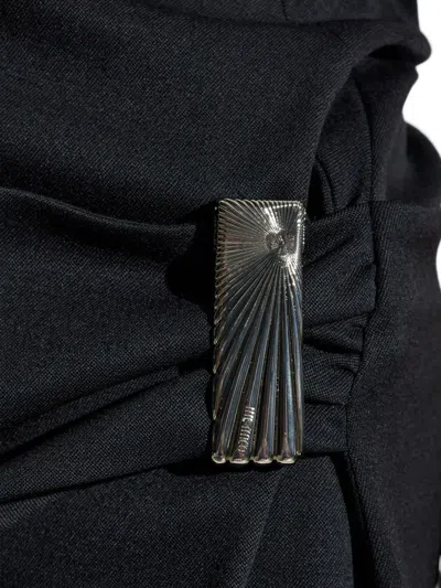 Attico Black Midi Dress In Black