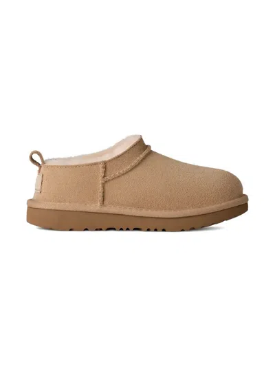 Ugg Classic Micro Suede Slippers In Brown