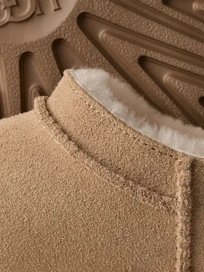 Ugg Classic Micro Suede Slippers In Brown