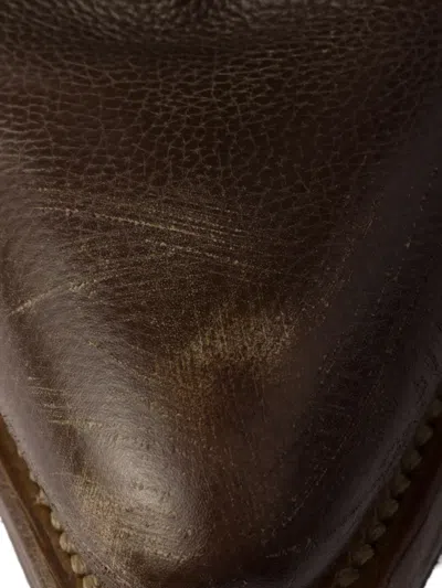 Prada Leather Boots In Brown