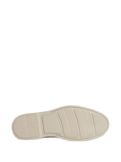 Flecs Nubuck-leather Lace-up Boat Shoes In Blue