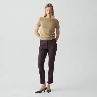 Theory Treeca Pant In Good Wool In Brown