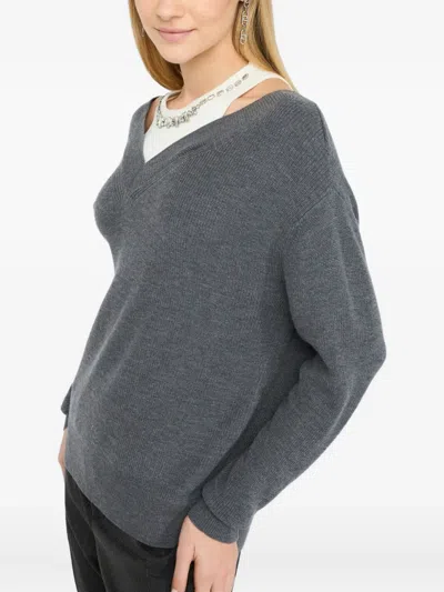 Liu •jo Women's Knitwear Liu Jo Mf5126 Ma85q 03738 In Gray