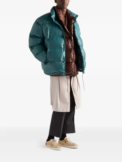 Prada Piumino In Re-nylon Ottanio  Uomo In Green