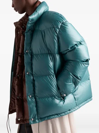 Prada Piumino In Re-nylon Ottanio  Uomo In Green