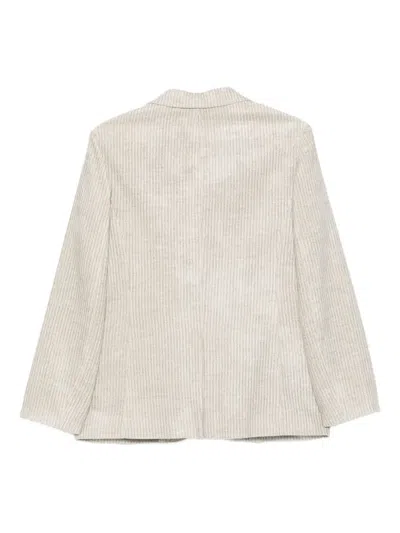 Alysi Single-breasted Jacket In Neutral