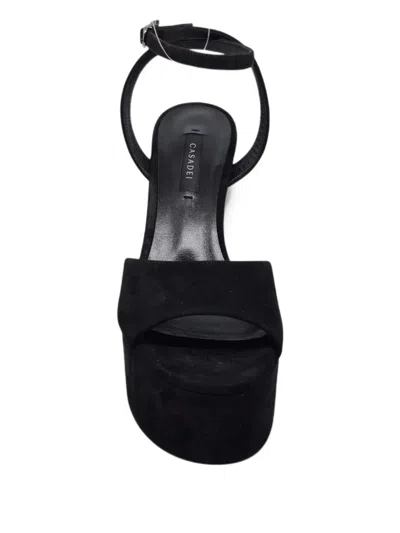 Casadei Ankle-strap Platform Sandals In Black