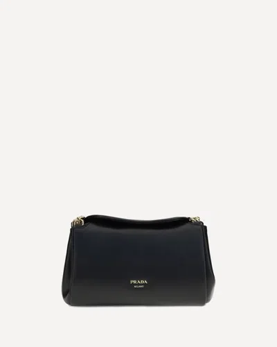 Prada Black Lamb Ovis Aries Aries Shoulder Bag In Black