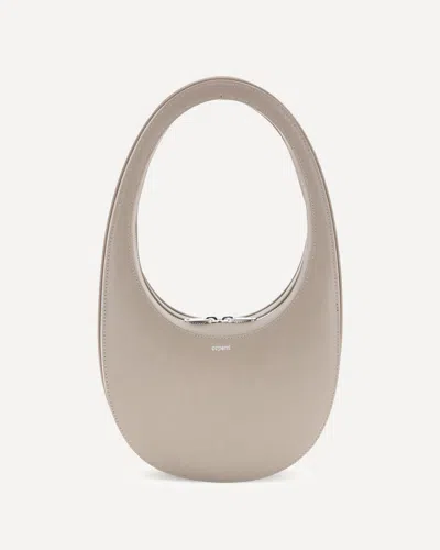 Coperni Swipe Leather Shoulder Bag In Sand