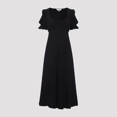 Chloé Long Dress With Button Detail And Empire Waistline In Black