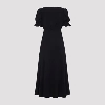 Chloé Long Dress With Button Detail And Empire Waistline In Black