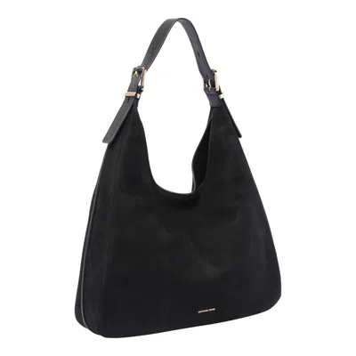 Michael Michael Kors Nolita Large Nubuck Leather Hobo Bag In Black