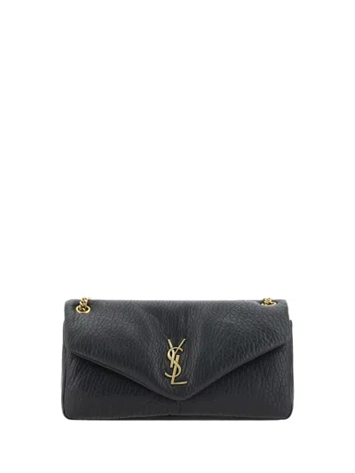 Saint Laurent Calypso Shoulder Bag In Black