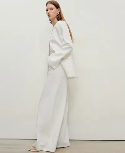 Mango Women's Straight-fit Cotton Pants In Neutral