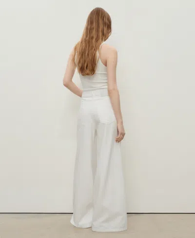 Mango Women's Straight-fit Cotton Pants In Neutral