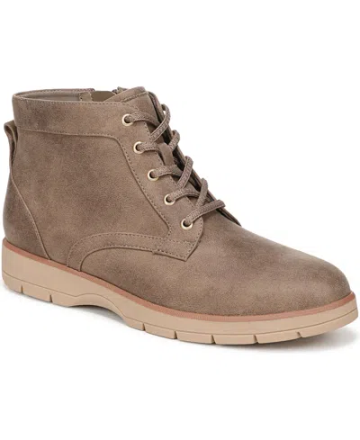 Dr. Scholl's Women's Northstar Round Toe Lace Up Short Boots In Brown