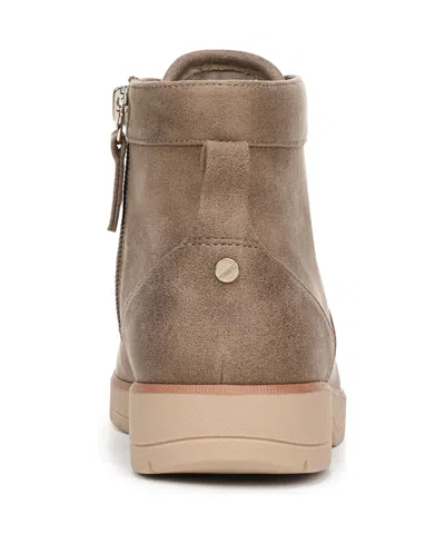 Dr. Scholl's Women's Northstar Round Toe Lace Up Short Boots In Brown